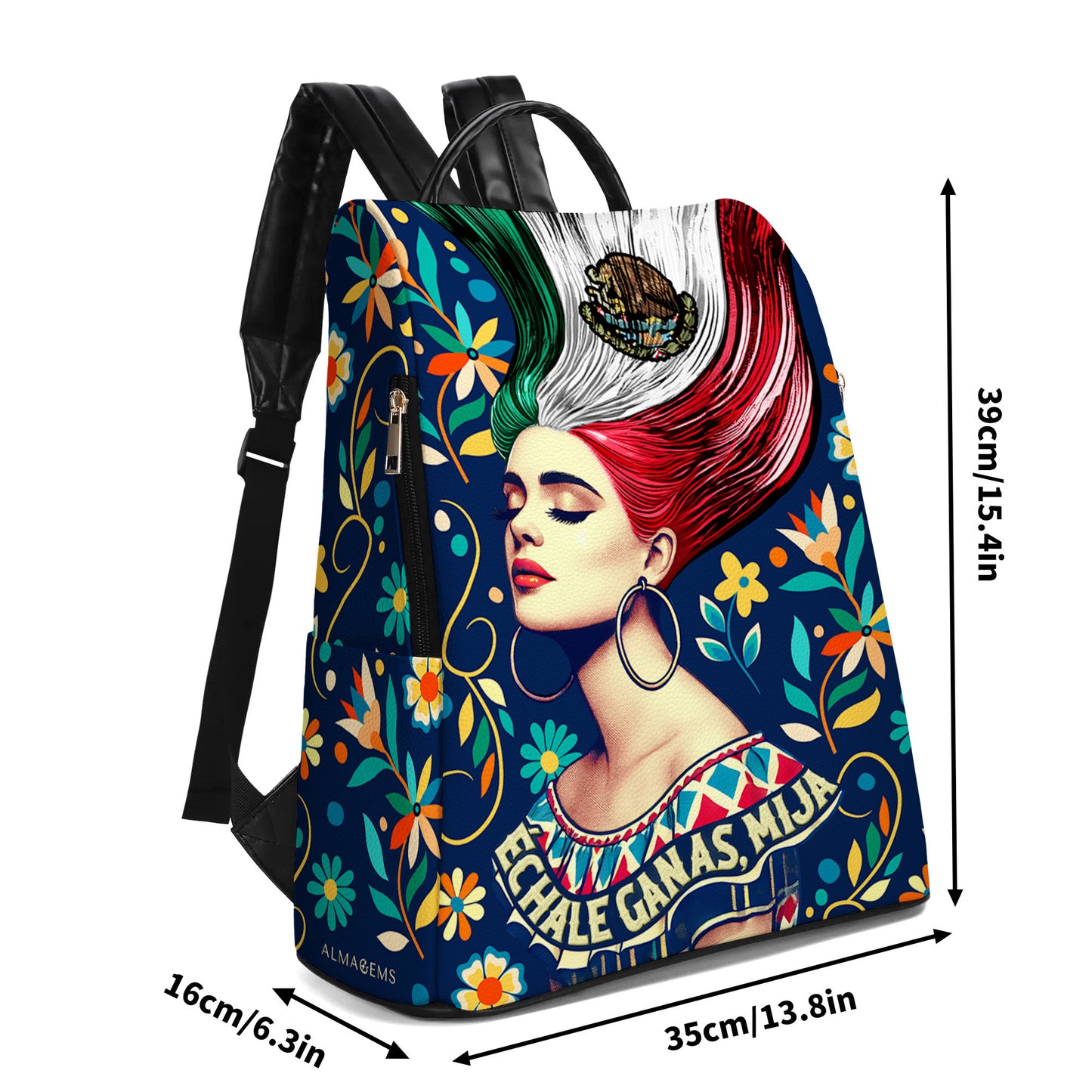 Échale Ganas, Mija - Sac à dos en cuir personnalisé - ME001_BP