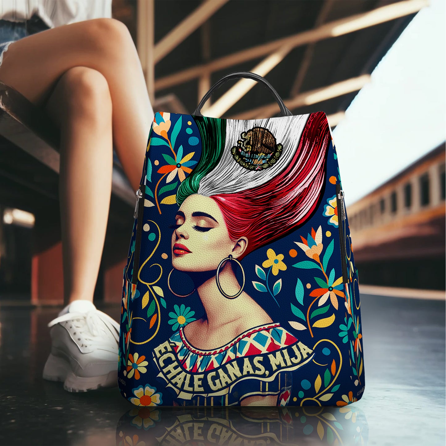 Échale Ganas, Mija - Sac à dos en cuir personnalisé - ME001_BP
