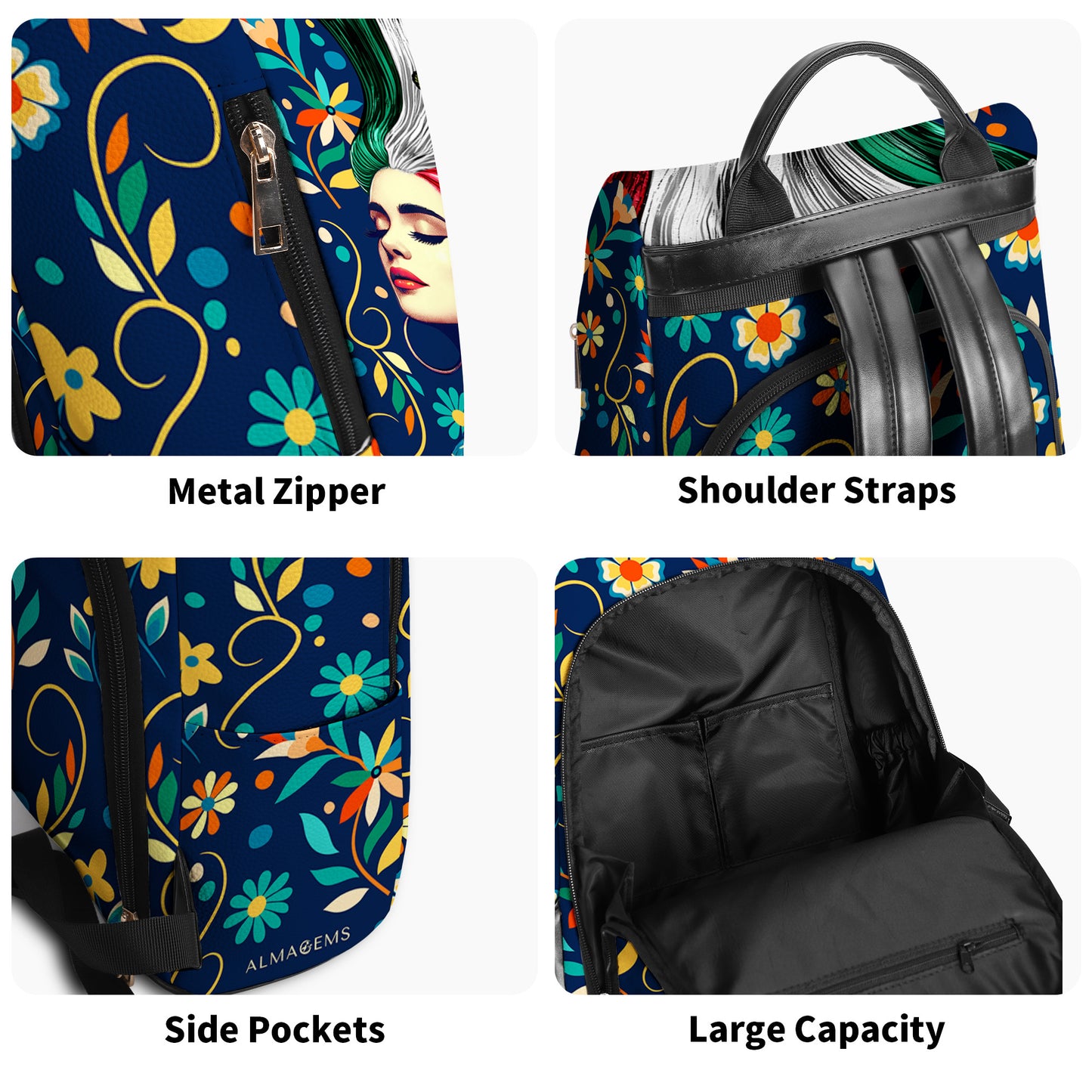 Échale Ganas, Mija - Sac à dos en cuir personnalisé - ME001_BP