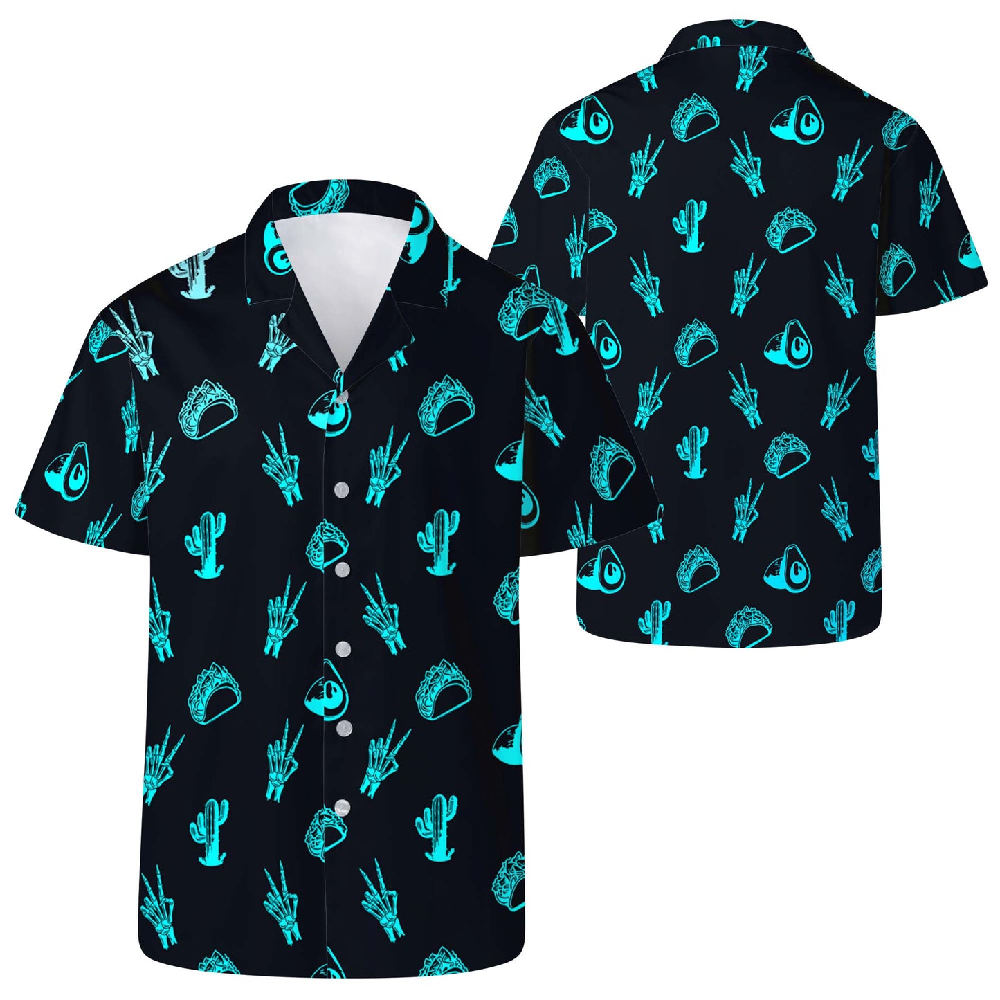 Neon Mexico Vibes - Chemise hawaïenne unisexe personnalisée - ME004_HW