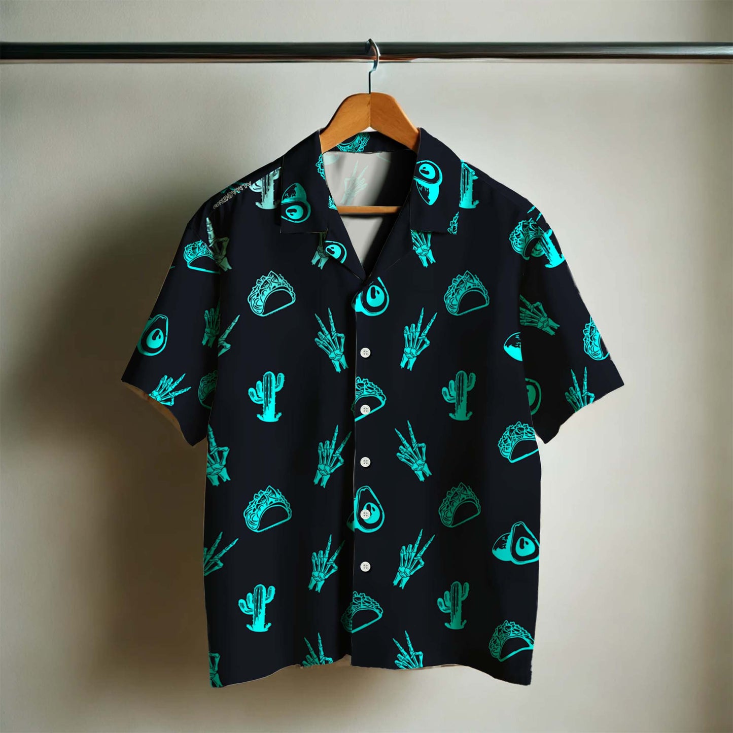 Neon Mexico Vibes - Chemise hawaïenne unisexe personnalisée - ME004_HW