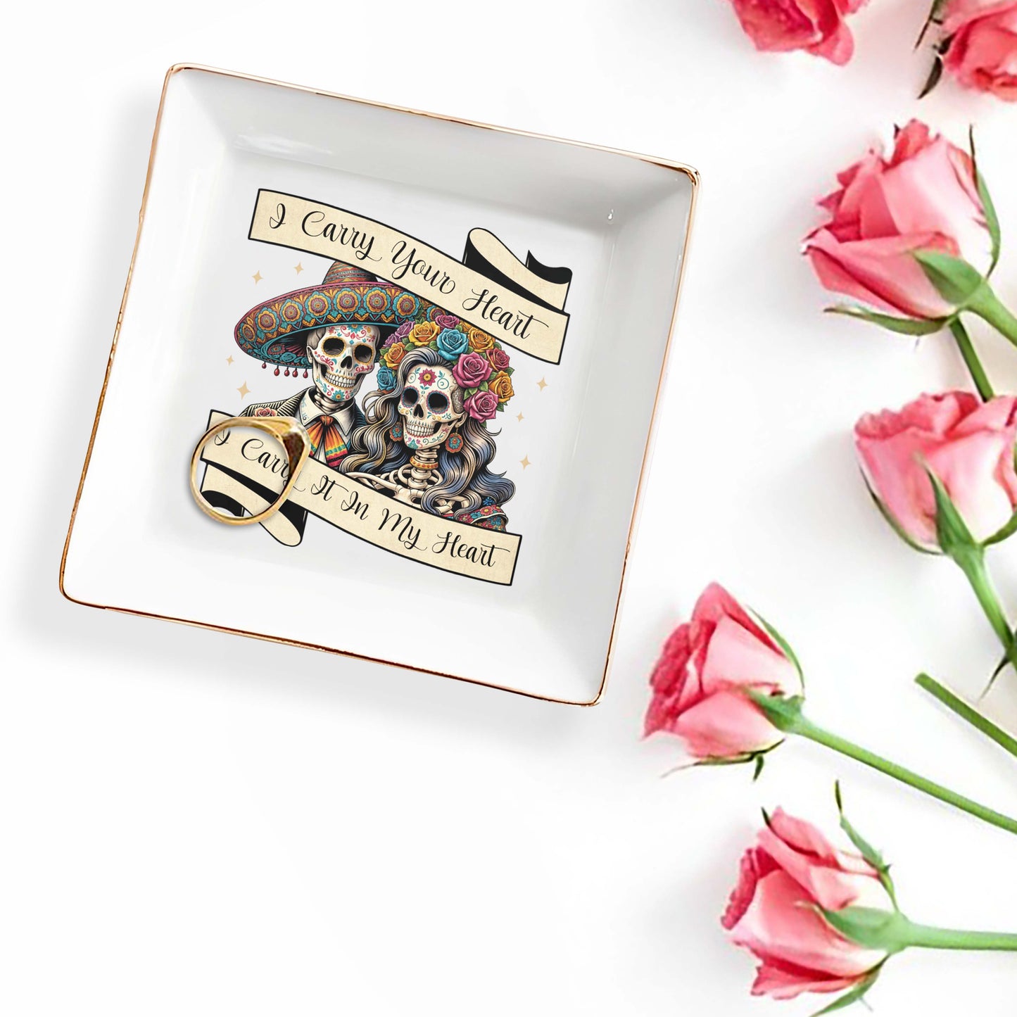 Je porte ton cœur, je le porte dans mon cœur - Plat à bijoux personnalisé - ME008_SCRD