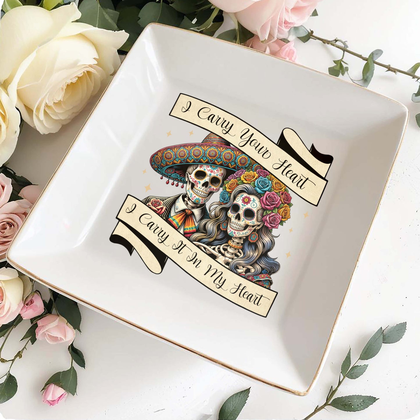 Je porte ton cœur, je le porte dans mon cœur - Plat à bijoux personnalisé - ME008_SCRD
