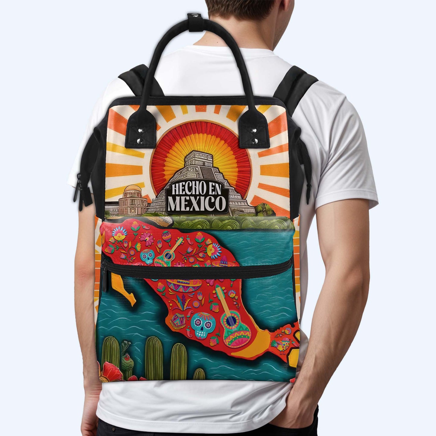 Hecho En Mexico - Personalized Custom Duckbilled Travel Backpack - ME009_DKB