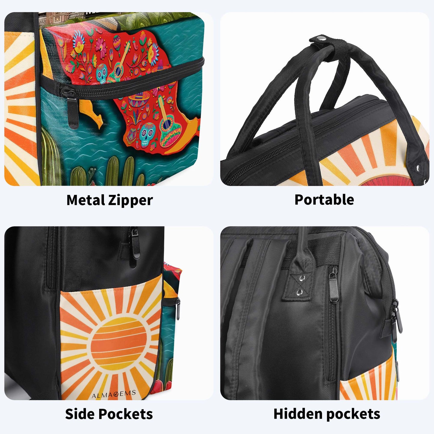 Hecho En Mexico - Personalized Custom Duckbilled Travel Backpack - ME009_DKB