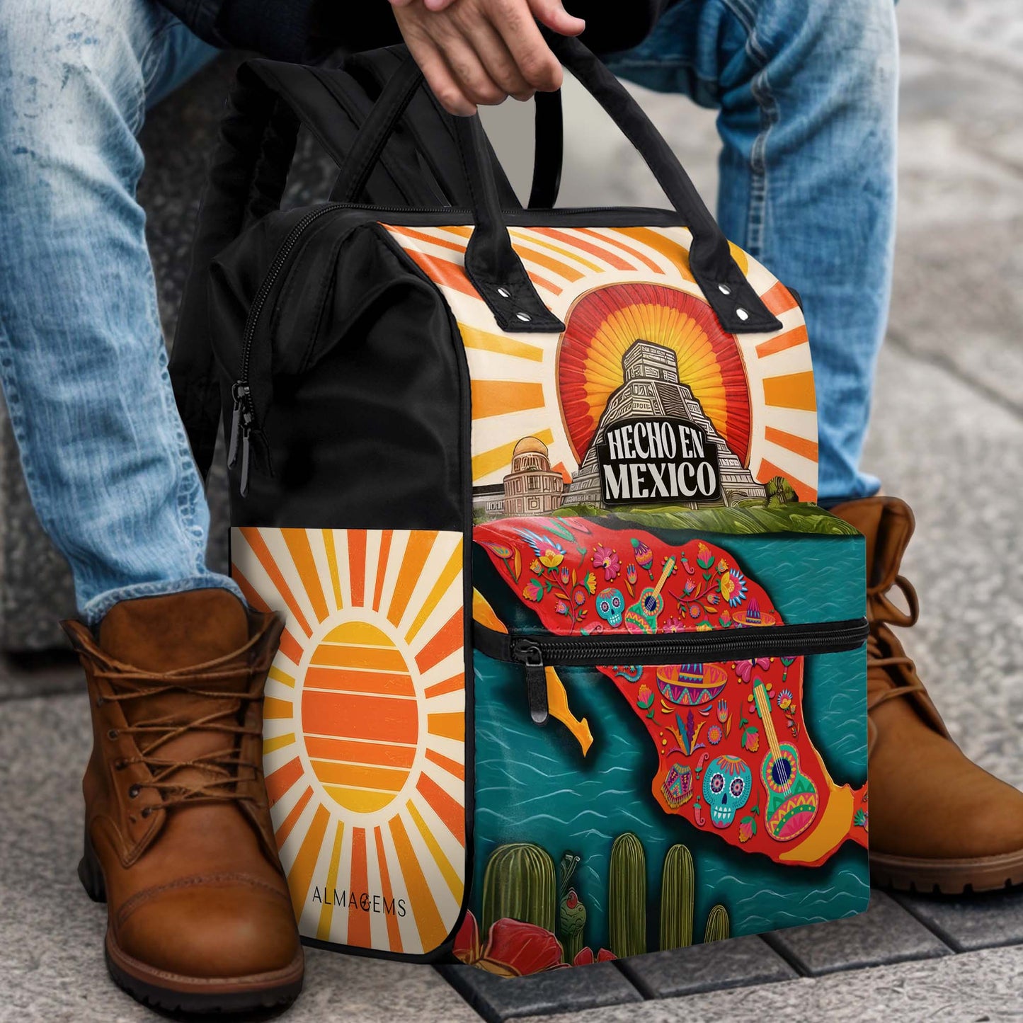 Hecho En Mexico - Personalized Custom Duckbilled Travel Backpack - ME009_DKB
