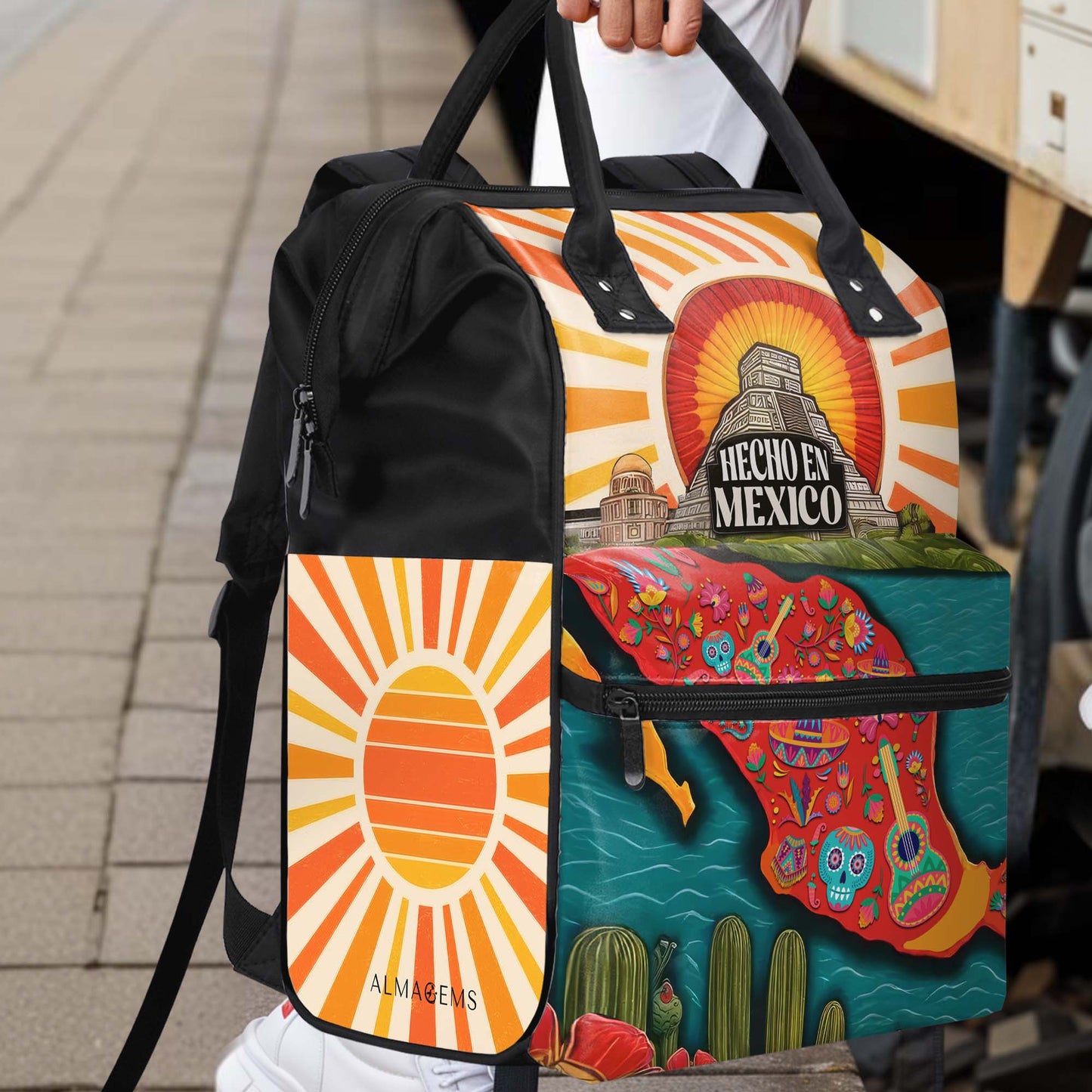Hecho En Mexico - Personalized Custom Duckbilled Travel Backpack - ME009_DKB