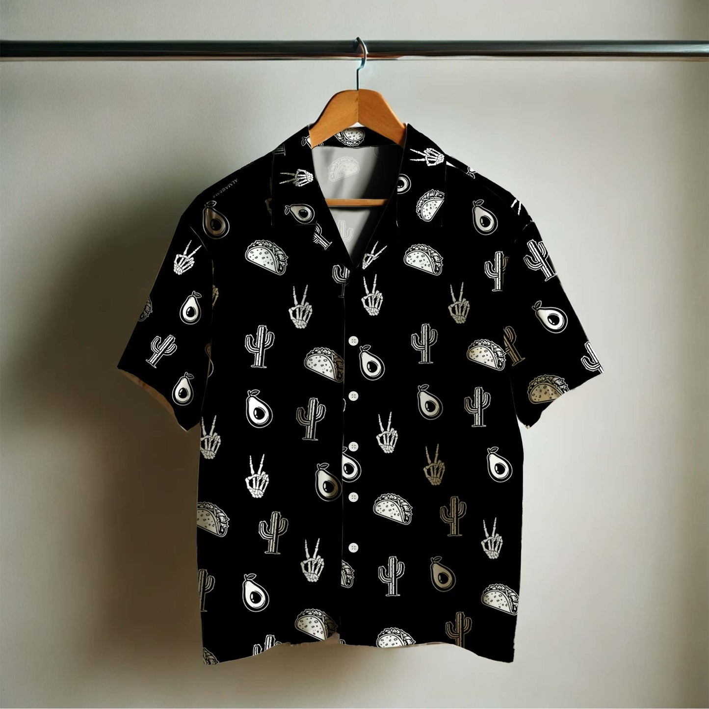 Doodle Icon - Chemise hawaïenne unisexe personnalisée - ME013_HW