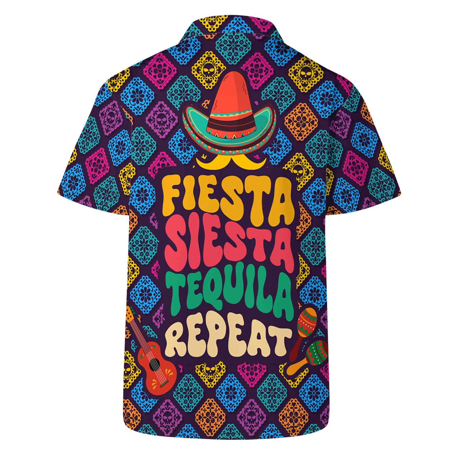 Fiesta Siesta Tequila Repeat - Chemise hawaïenne unisexe personnalisée - ME033_HW
