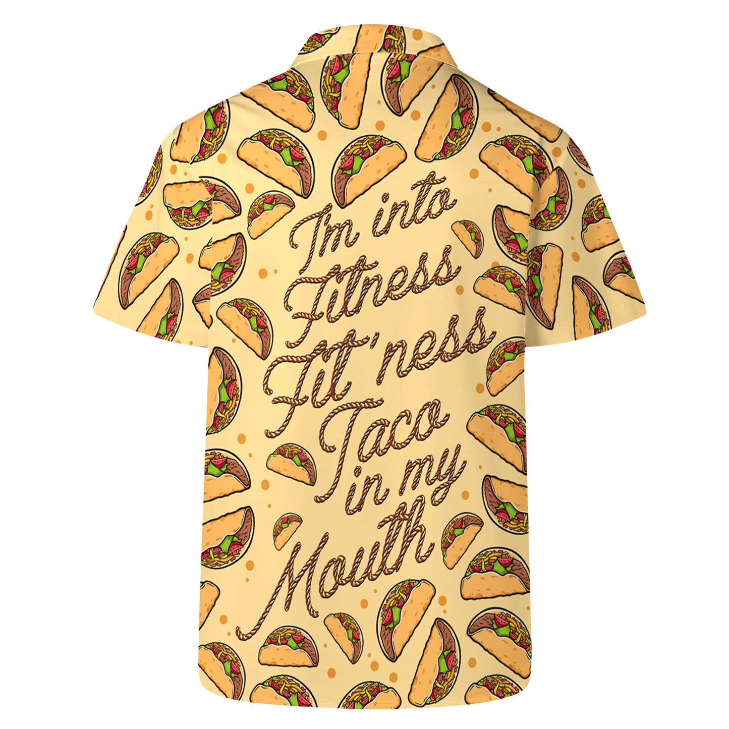 Je suis un adepte du fitness, taco dans la bouche - T-shirt hawaïen unisexe personnalisé - ME034_HW