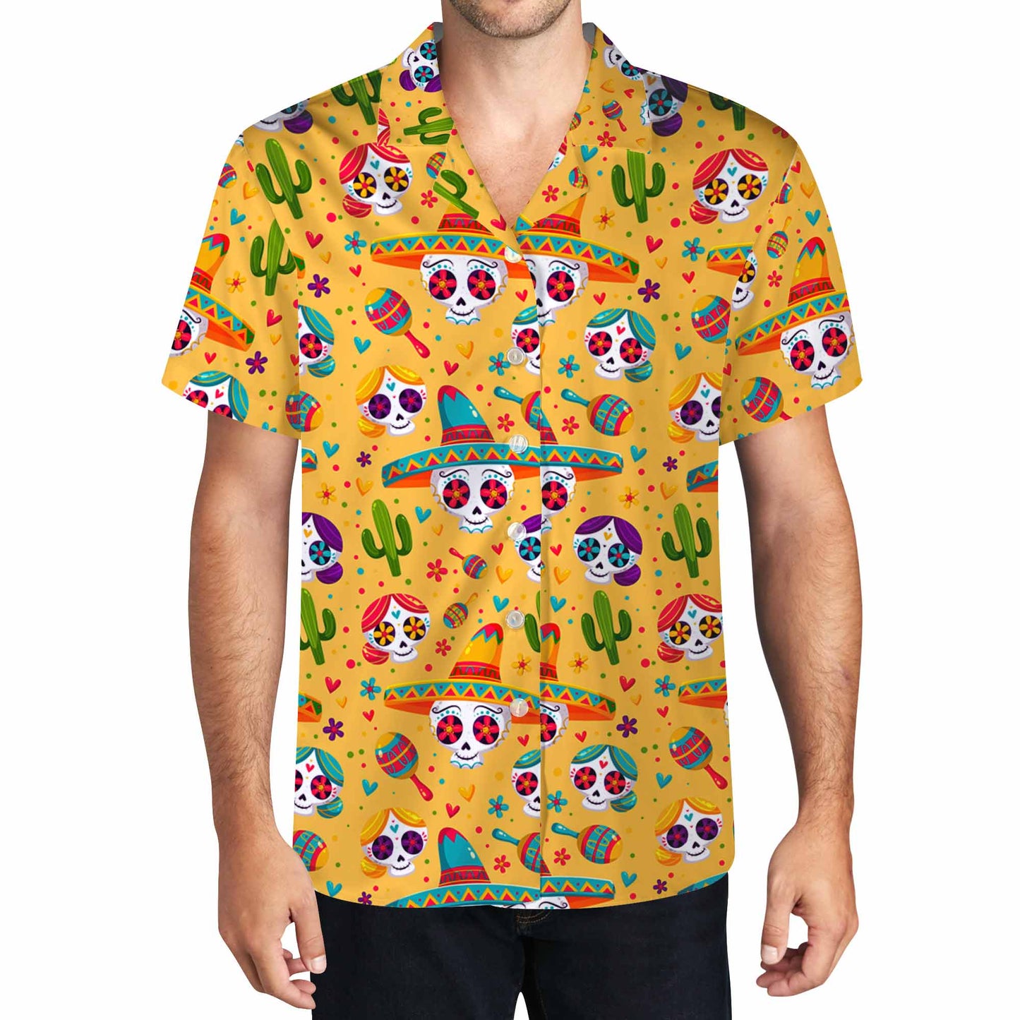 Rien ne peut me faire peur. J'ai une petite amie mexicaine – T-shirt hawaïen unisexe personnalisé – ME040_HW
