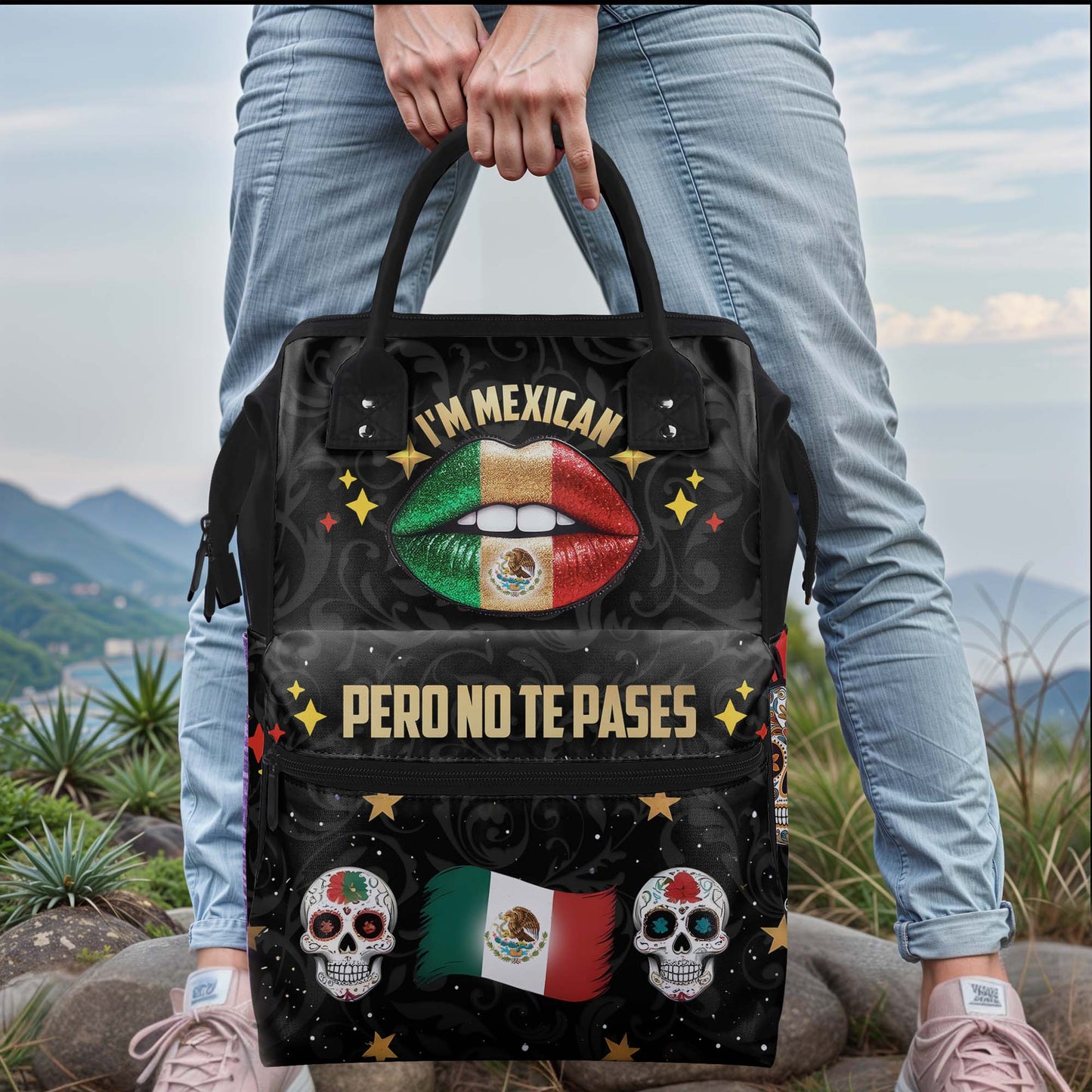 I'm Mexican. Pero No Te Pases - Personalized Custom Duckbilled Travel Backpack - ME046_DKB
