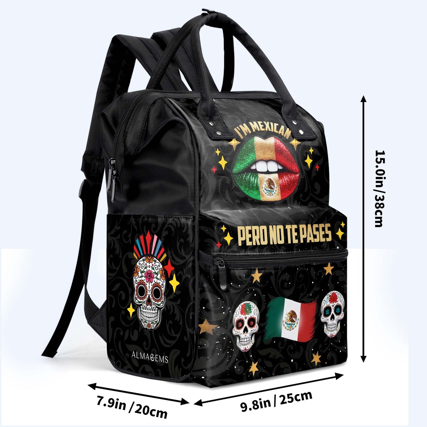 I'm Mexican. Pero No Te Pases - Personalized Custom Duckbilled Travel Backpack - ME046_DKB