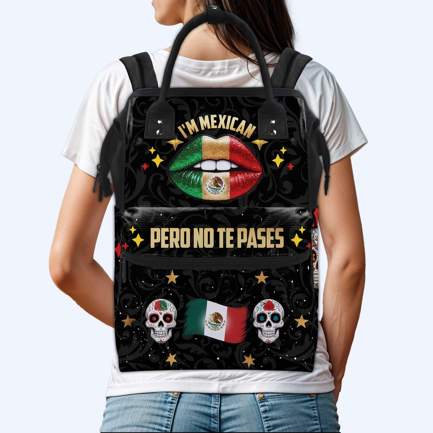 I'm Mexican. Pero No Te Pases - Personalized Custom Duckbilled Travel Backpack - ME046_DKB