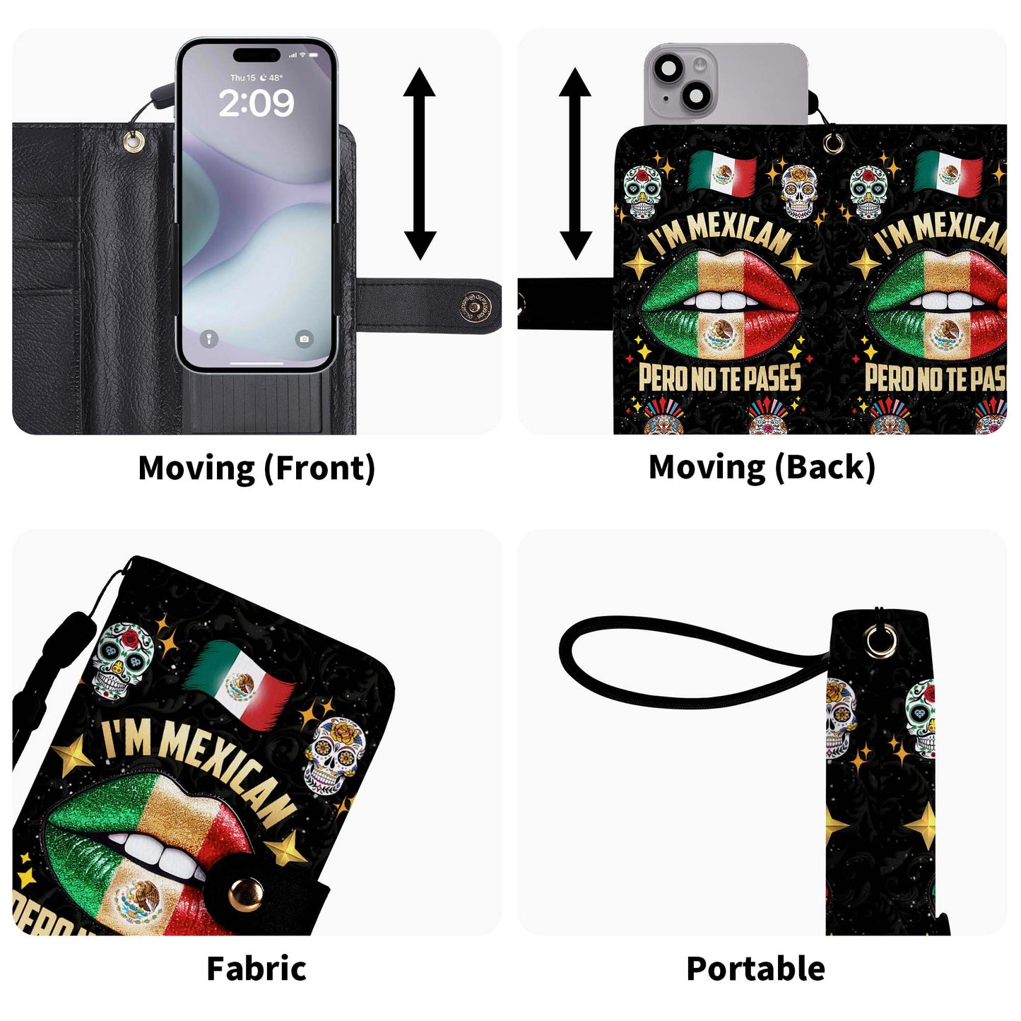Je suis mexicain, mais je ne te laisse pas tranquille ! - Portefeuille en cuir personnalisé pour téléphone - ME046_PW