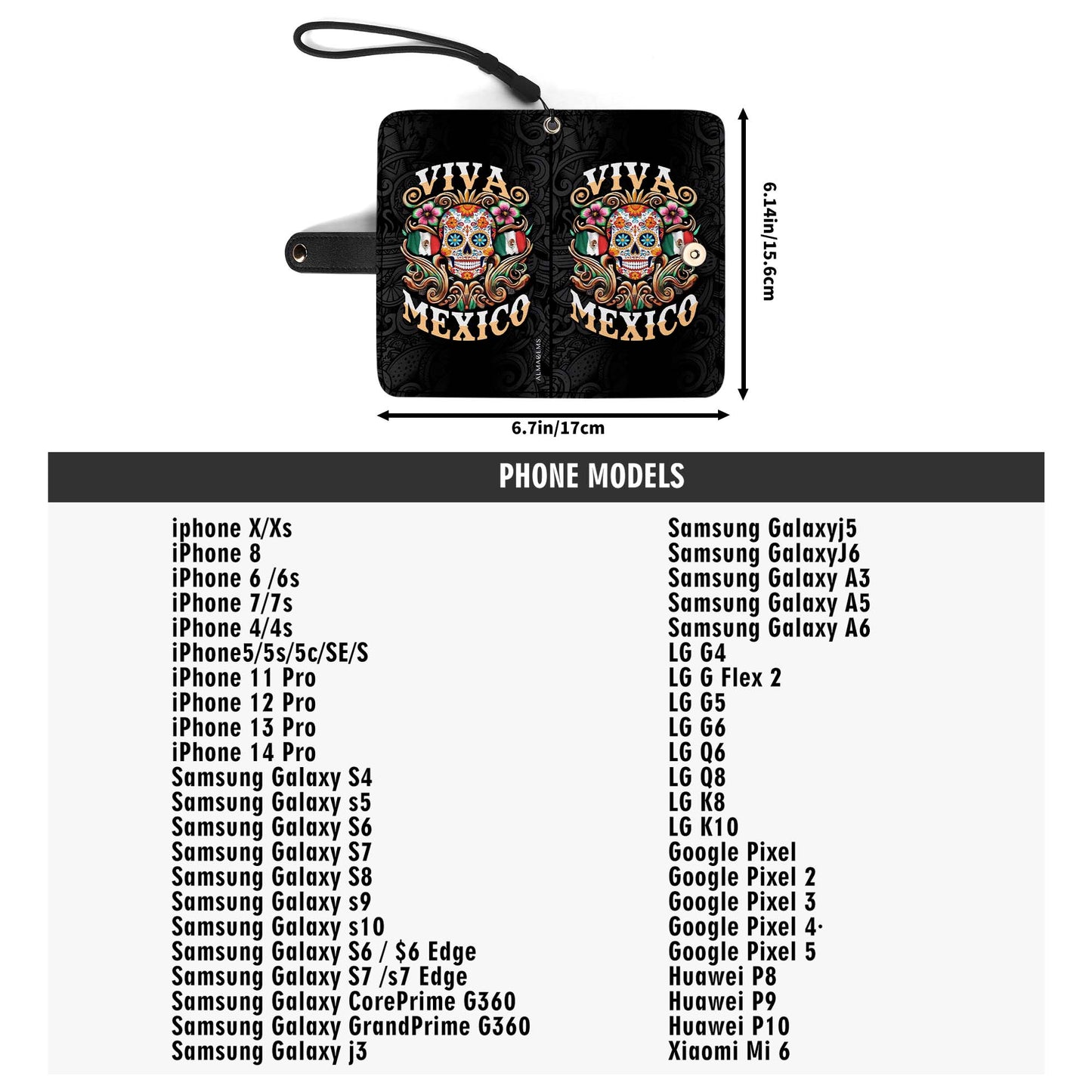Viva Mexico - Personalized Custom Phone Leather Wallet - ME057_PW