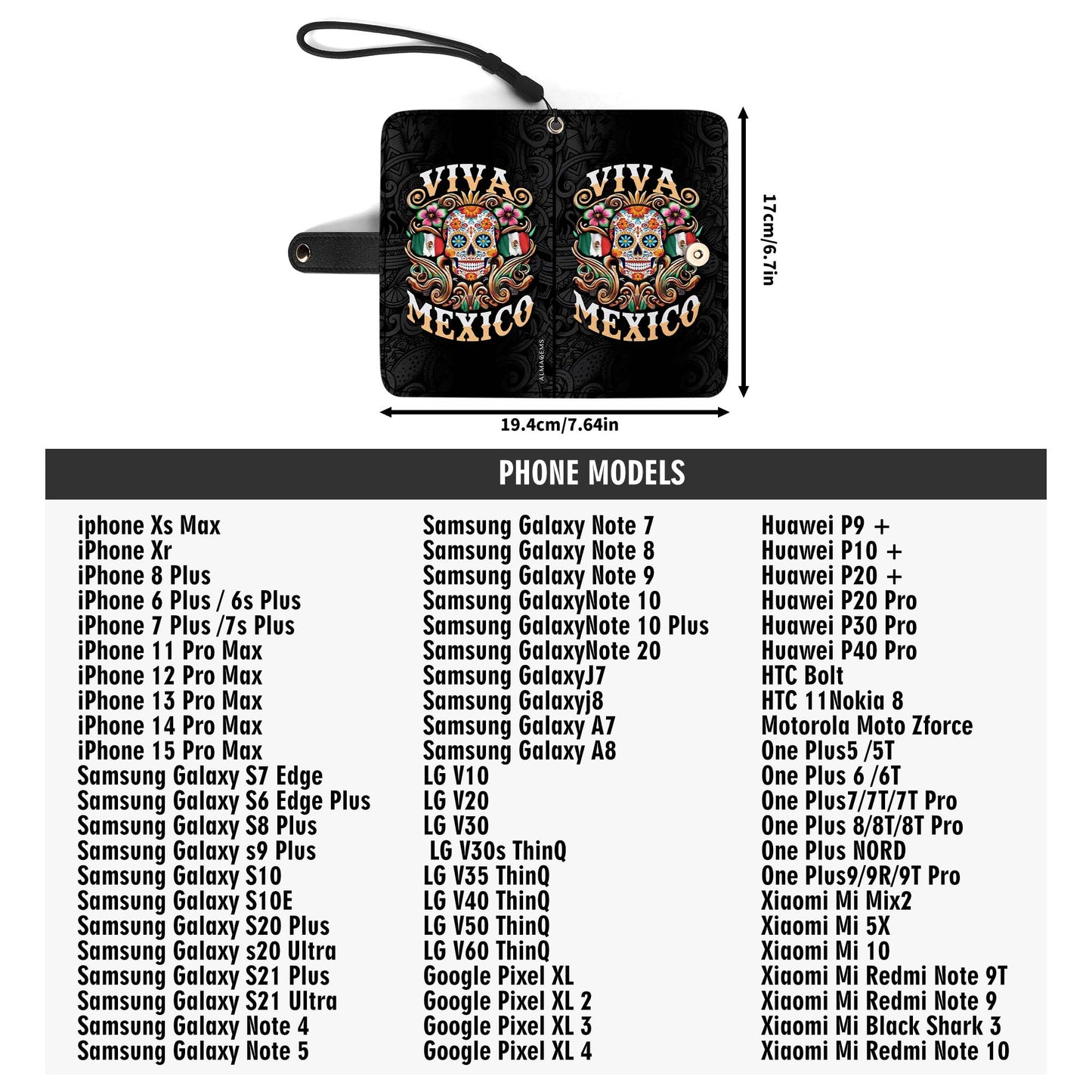Viva Mexico - Personalized Custom Phone Leather Wallet - ME057_PW