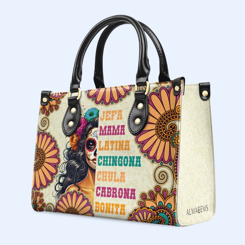 JEFA. MAMA. LATINA - Sac à main en cuir personnalisé - ME061_HB