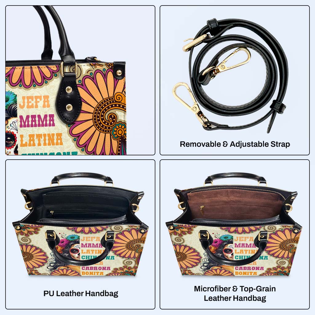 JEFA. MAMA. LATINA - Sac à main en cuir personnalisé - ME061_HB