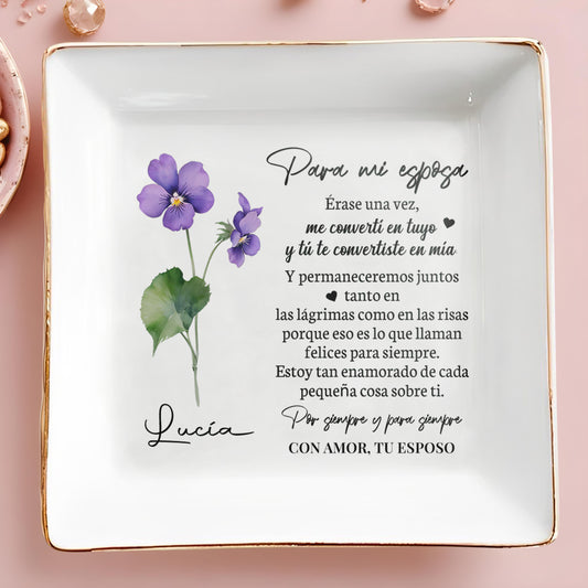 Para Mi Esposa - Plat à bijoux personnalisé - FM096_SCRD