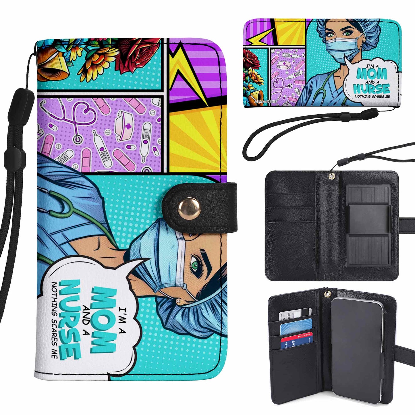 Custom Name And Title "I'm A Mom And..." - Personalized Custom Phone Leather Wallet - MM01PW