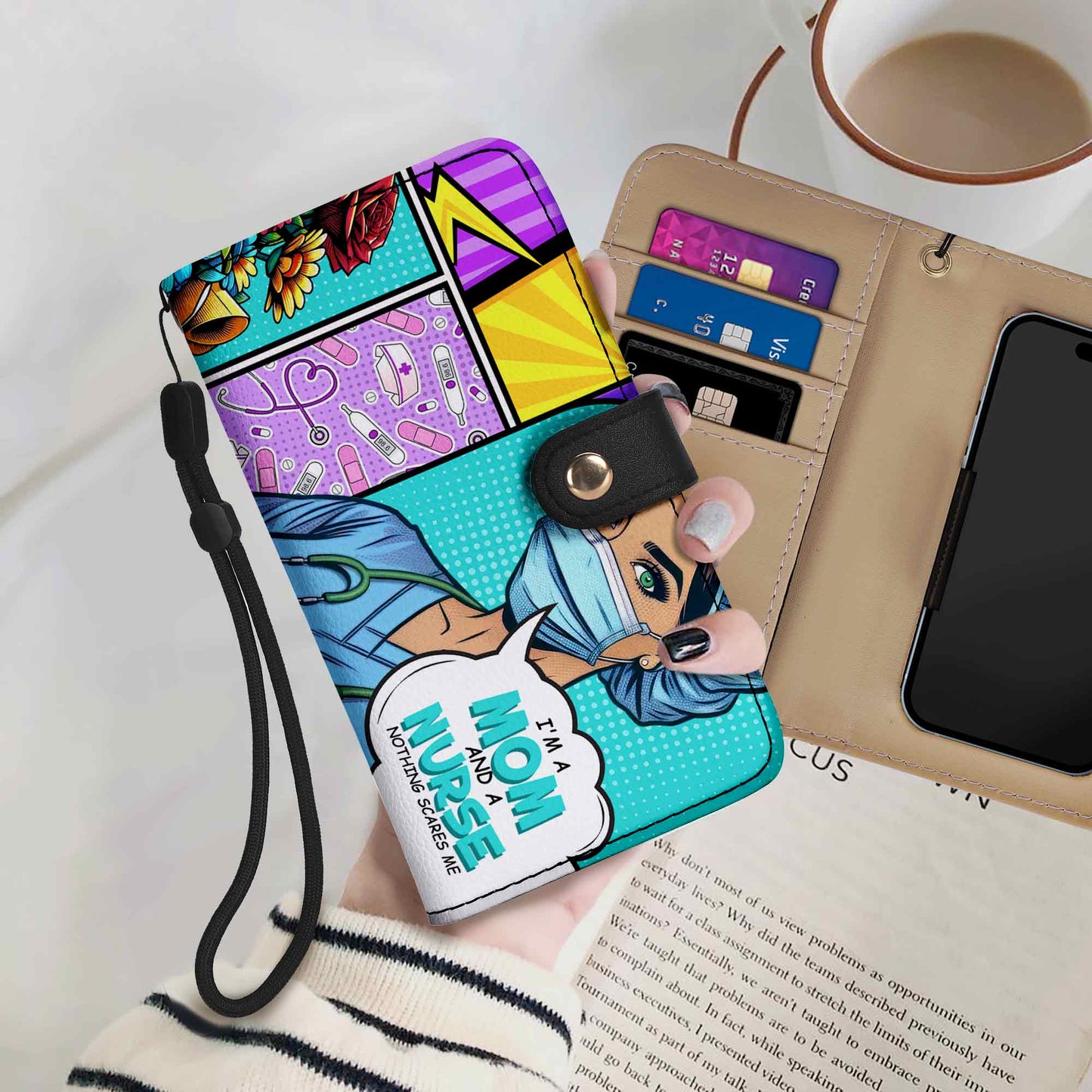 Custom Name And Title "I'm A Mom And..." - Personalized Custom Phone Leather Wallet - MM01PW