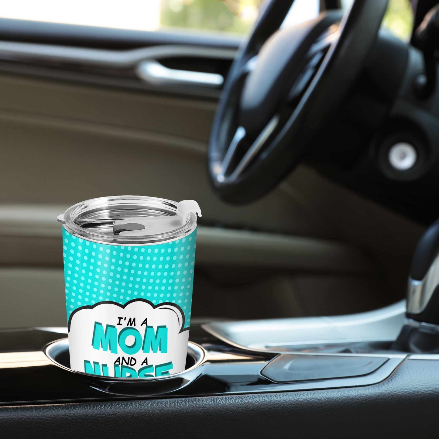 Nombre y título personalizados: soy mamá. Vaso de acero inoxidable personalizado de 20 oz y 30 oz. MM01TB