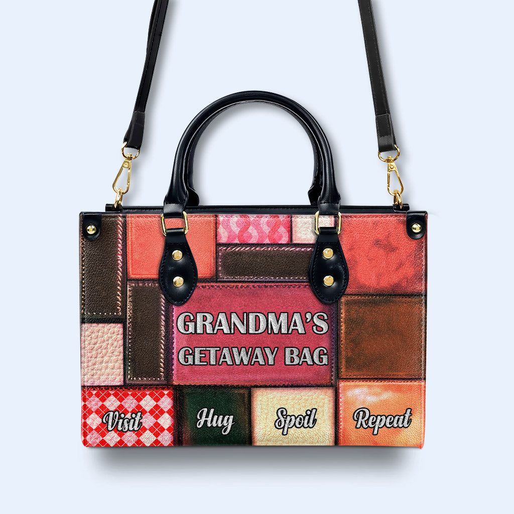 Bolso de mano de cuero personalizado para la abuela - MM02