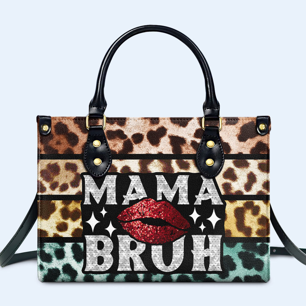 Mama Bruh - Bolso de mano de cuero personalizado - MM03