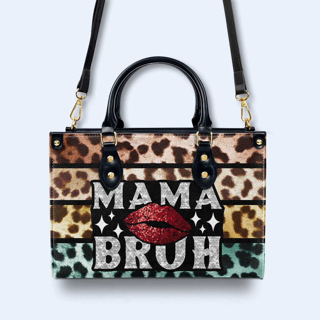 Mama Bruh - Bolso de mano de cuero personalizado - MM03