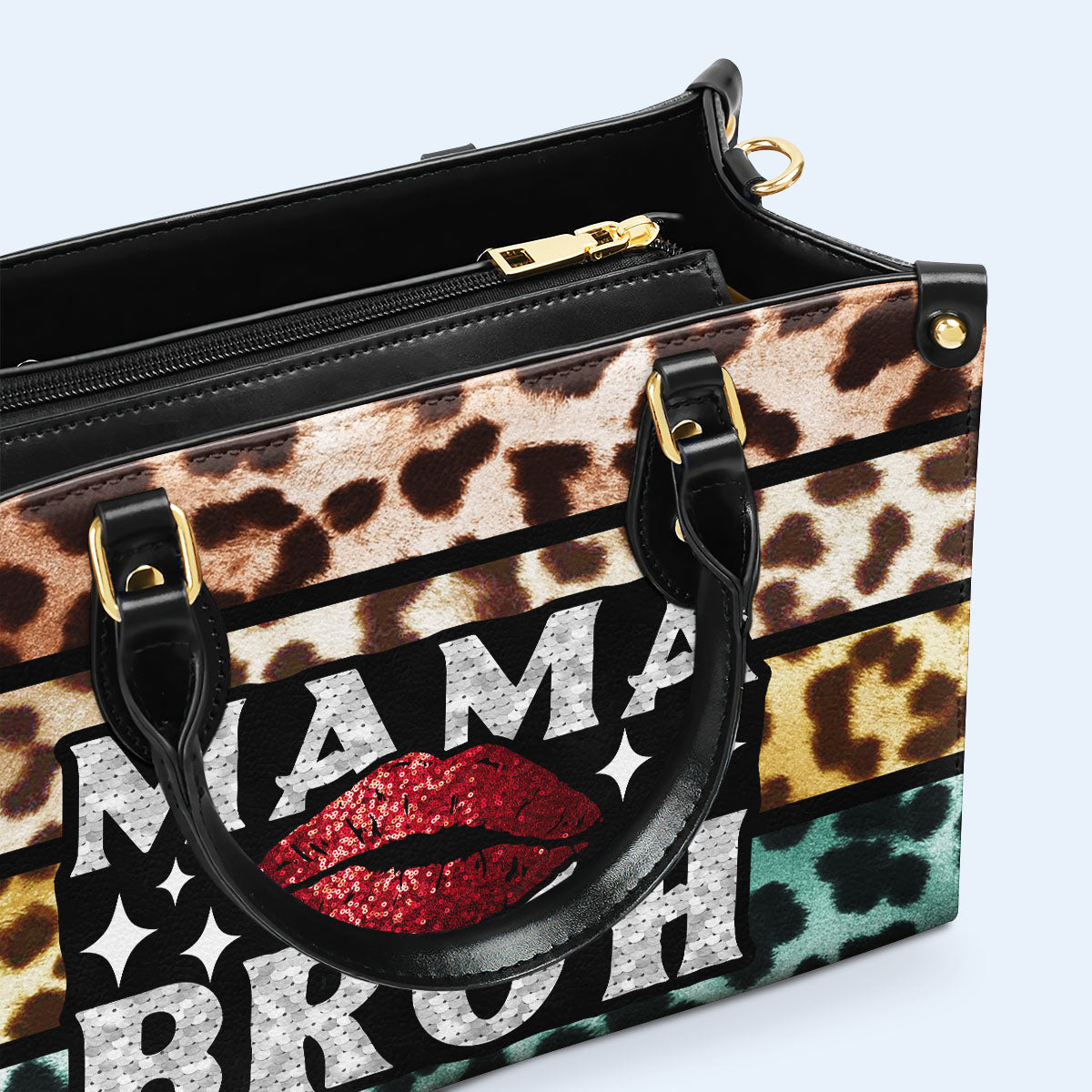 Mama Bruh - Bolso de mano de cuero personalizado - MM03
