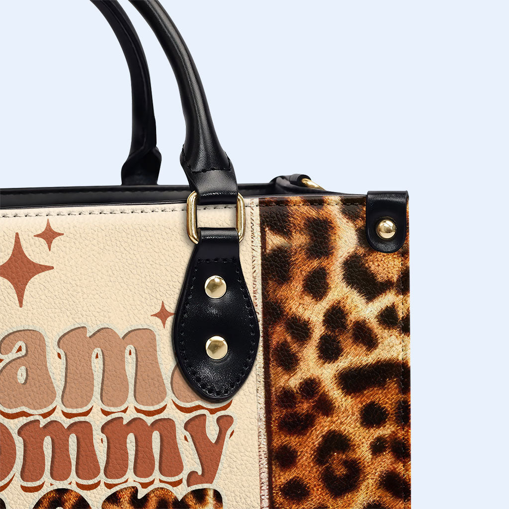 Mama Mommy Mom Bruh - Personalized Custom Leather Handbag - MM12