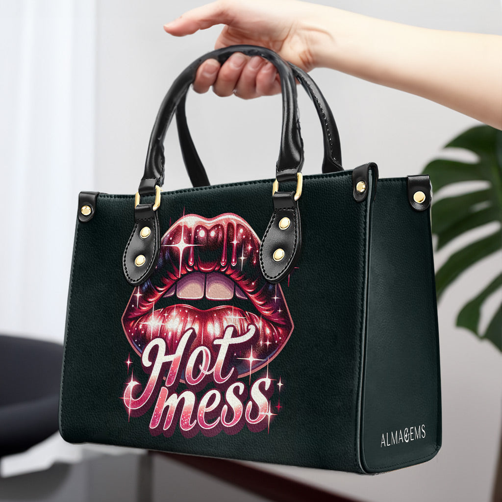 Hot Mess - Bolso de mano de cuero personalizado - MM18