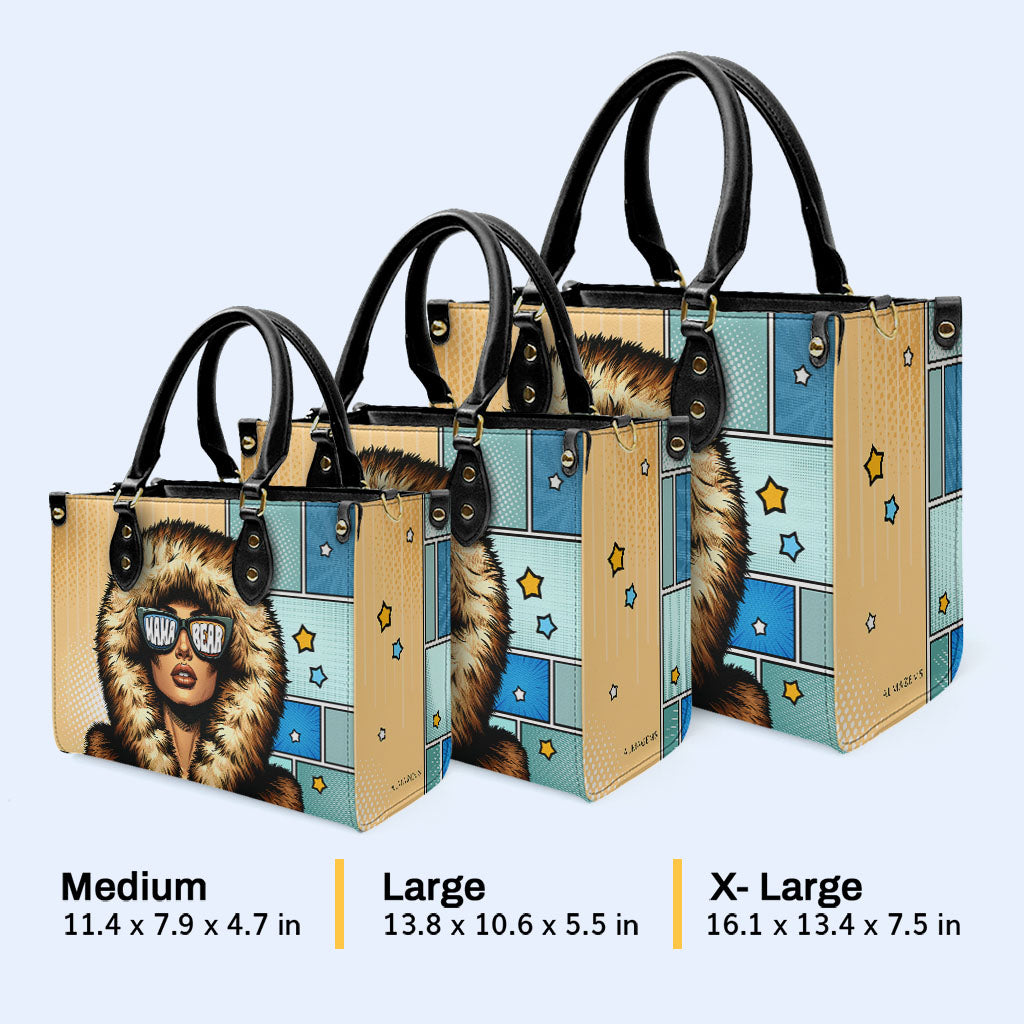 Maman Ours - Sac à main en cuir personnalisé - MM19
