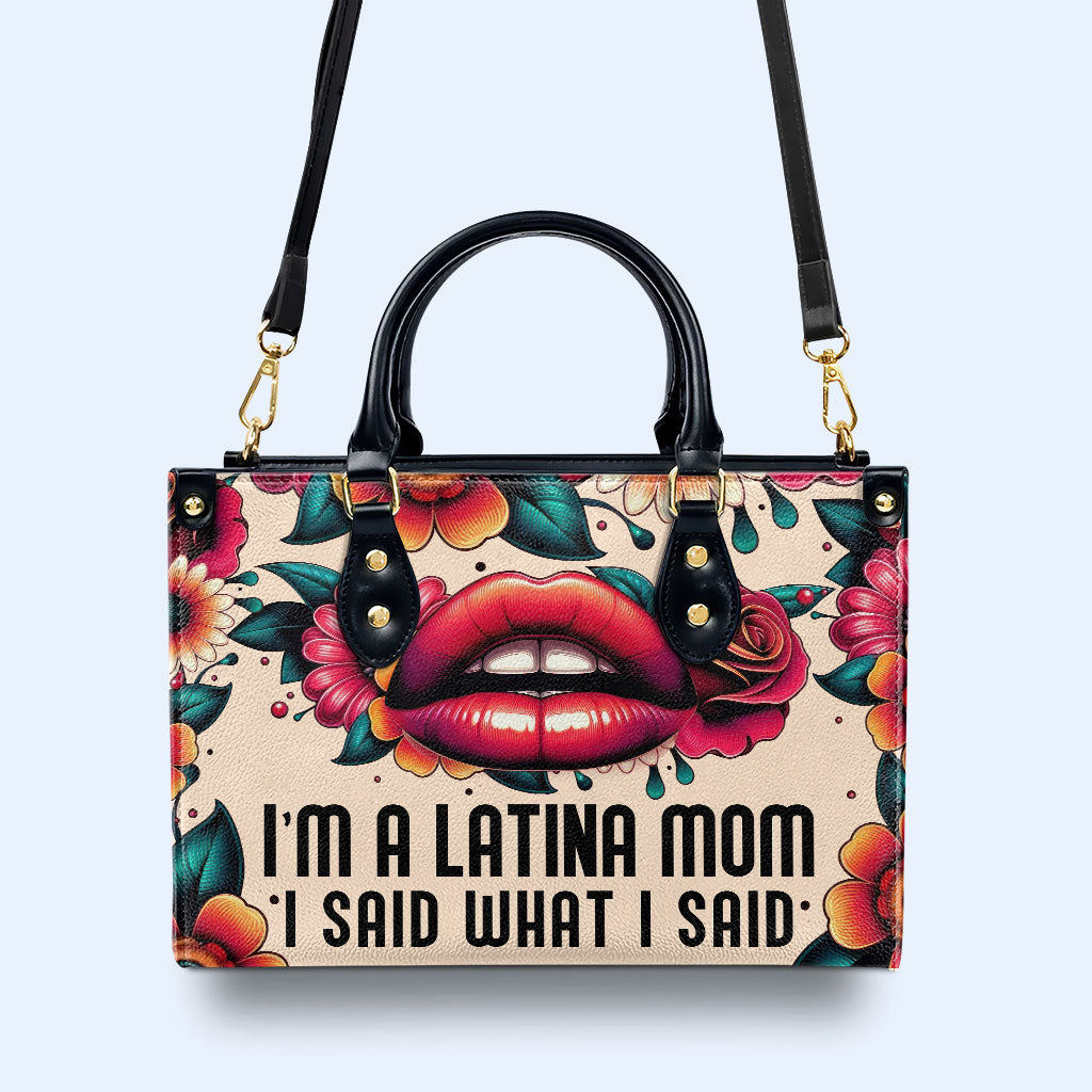 Je suis une maman latine - Sac à main en cuir personnalisé - MM22