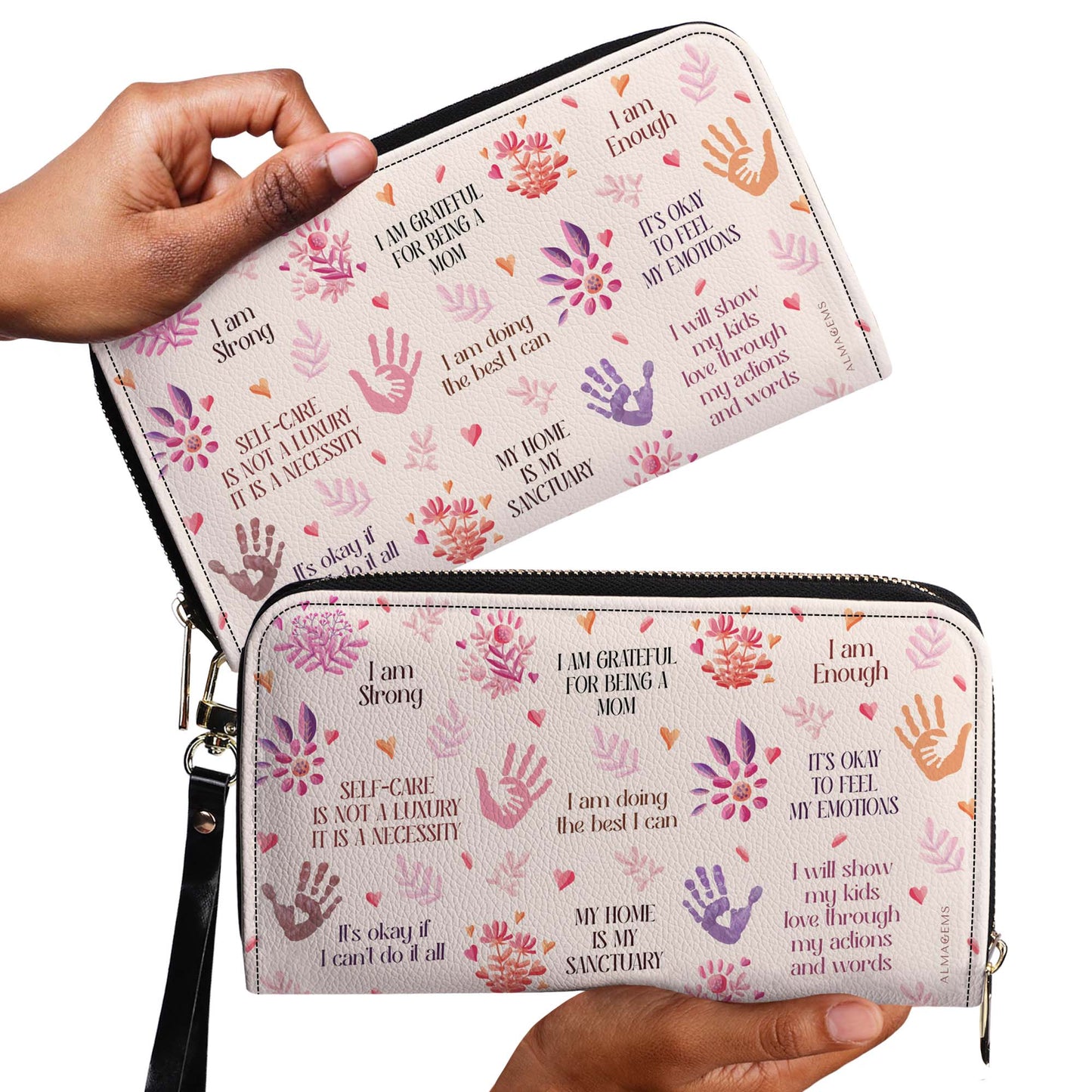 Je suis reconnaissante d'être maman - Portefeuille en cuir pour femme - MM27WL