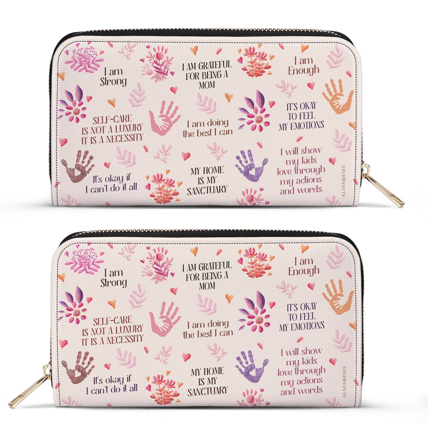 Je suis reconnaissante d'être maman - Portefeuille en cuir pour femme - MM27WL