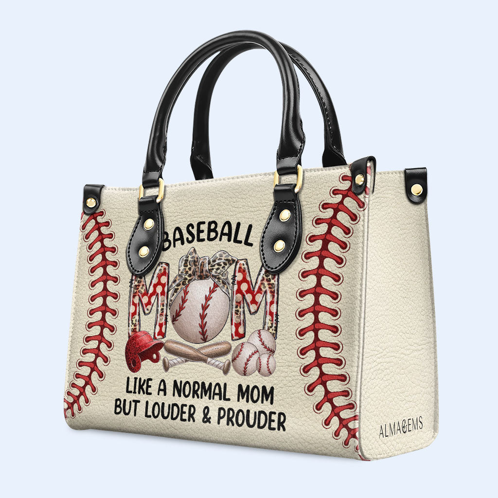 Mamá del béisbol - Bolso de mano de cuero personalizado - MM29