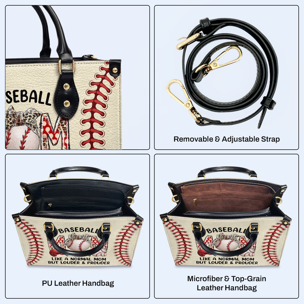 Mamá del béisbol - Bolso de mano de cuero personalizado - MM29