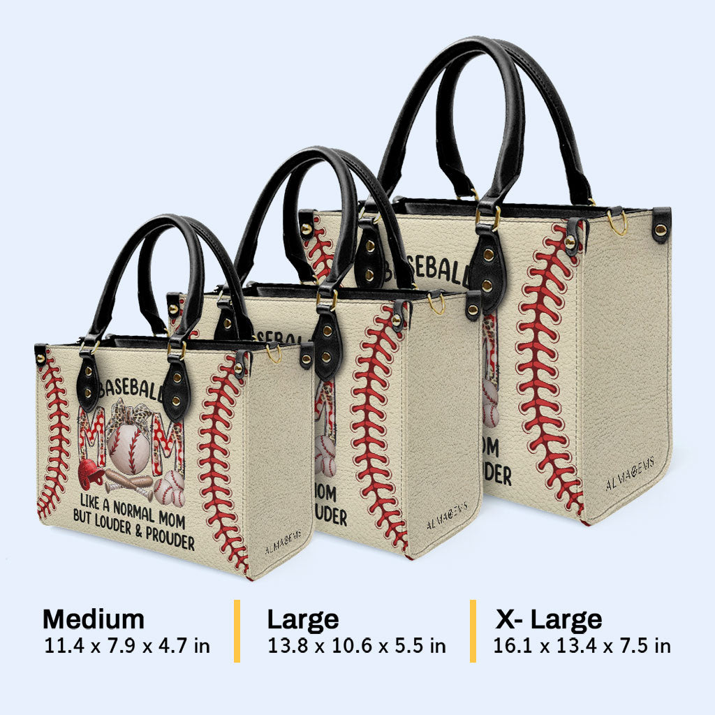 Mamá del béisbol - Bolso de mano de cuero personalizado - MM29