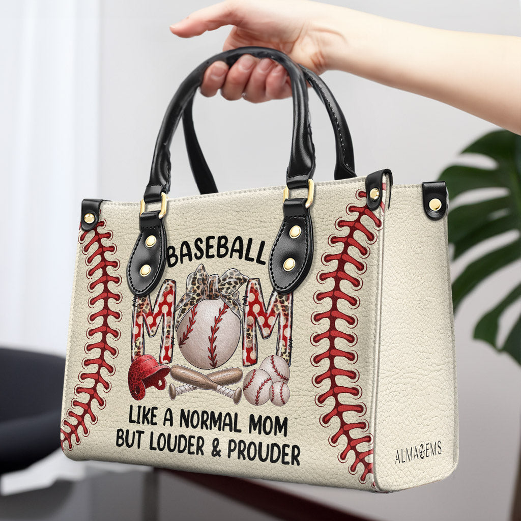 Mamá del béisbol - Bolso de mano de cuero personalizado - MM29