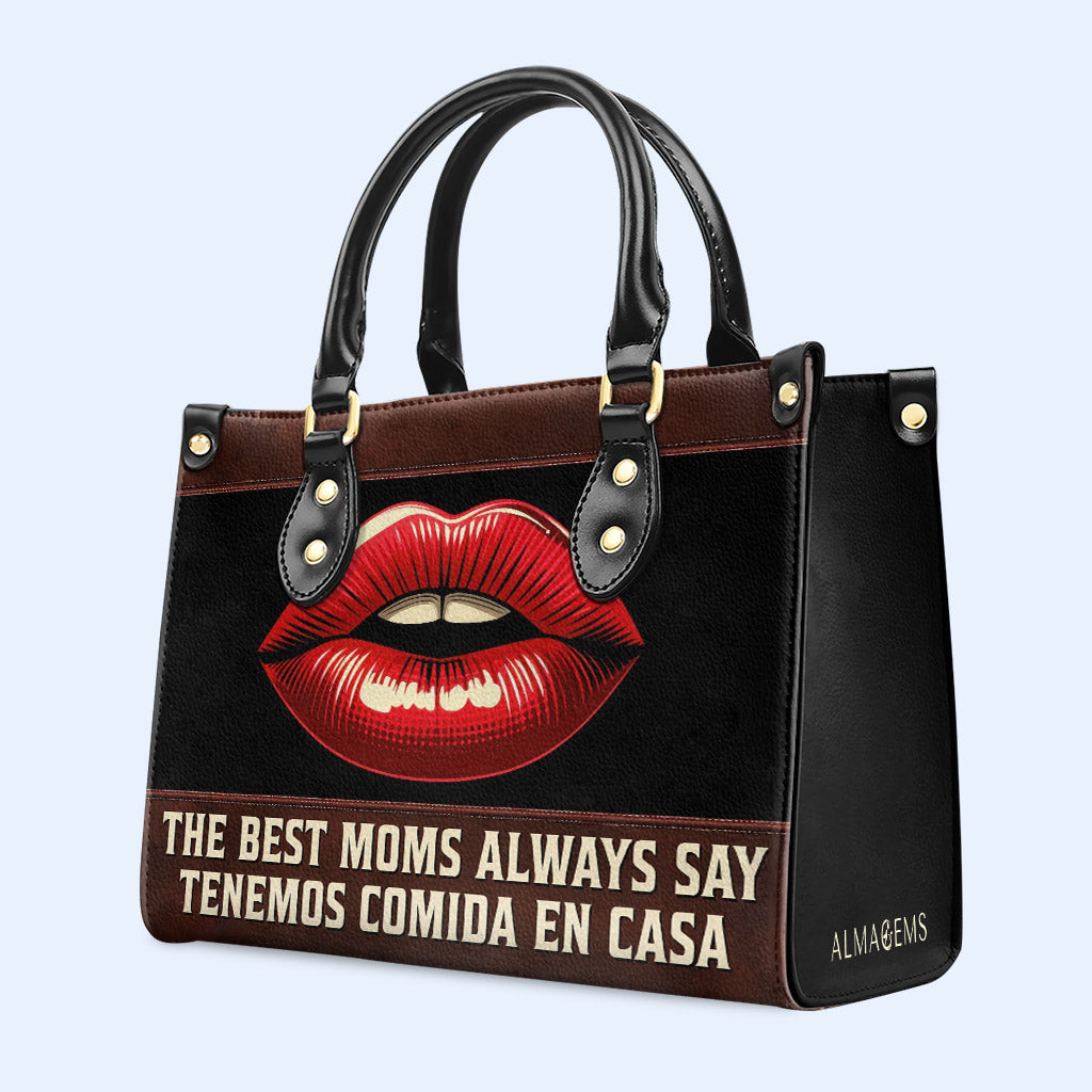 Las mejores mamás - Bolso de mano de cuero personalizado - MM31