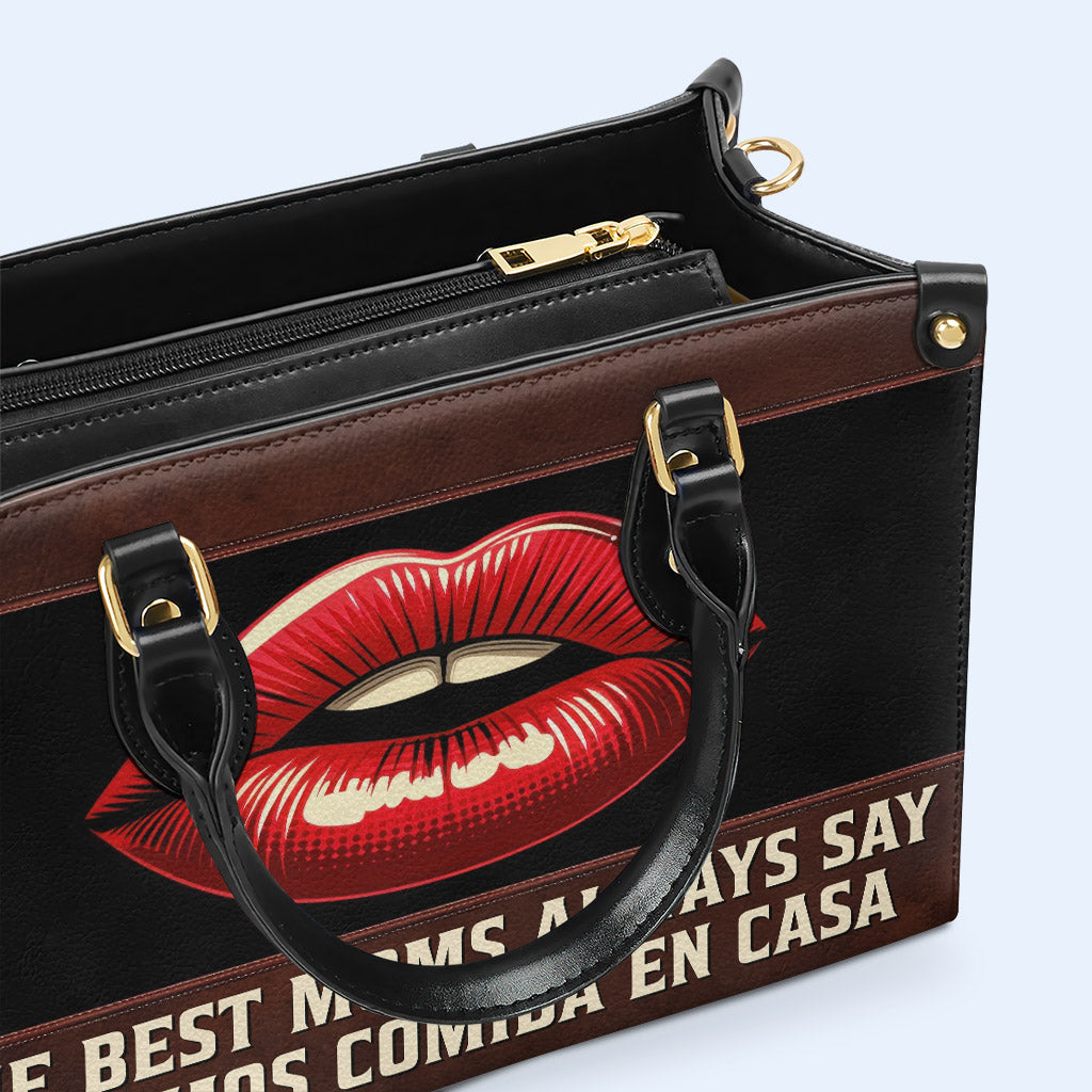 Las mejores mamás - Bolso de mano de cuero personalizado - MM31