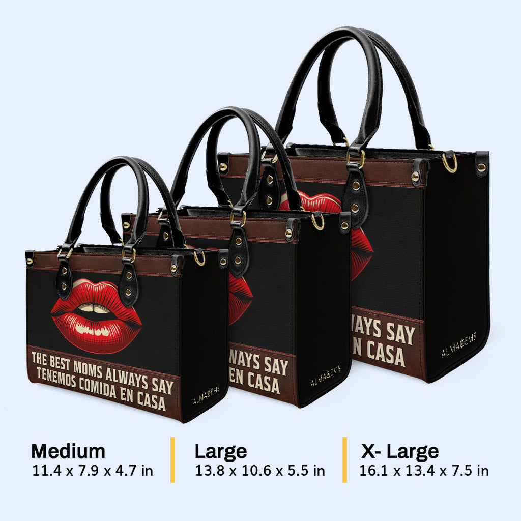 Las mejores mamás - Bolso de mano de cuero personalizado - MM31