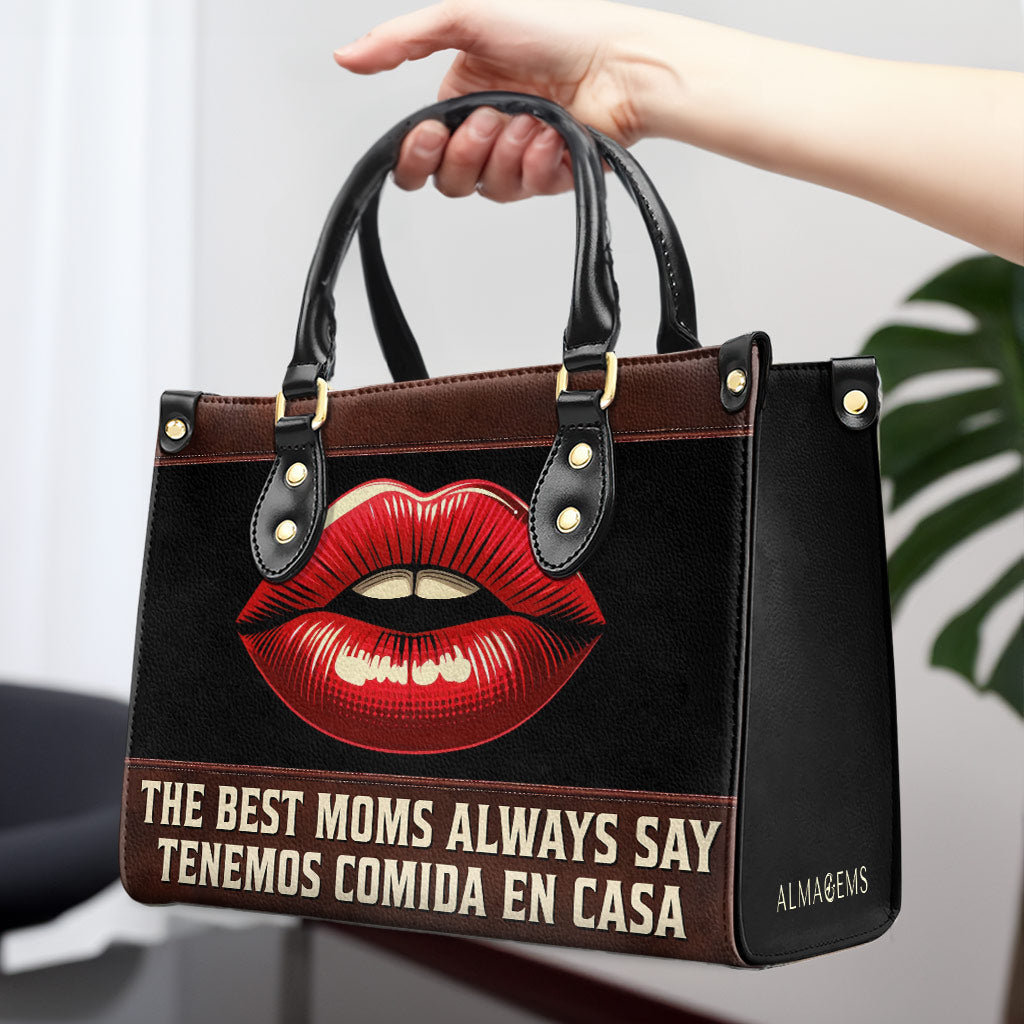 Las mejores mamás - Bolso de mano de cuero personalizado - MM31