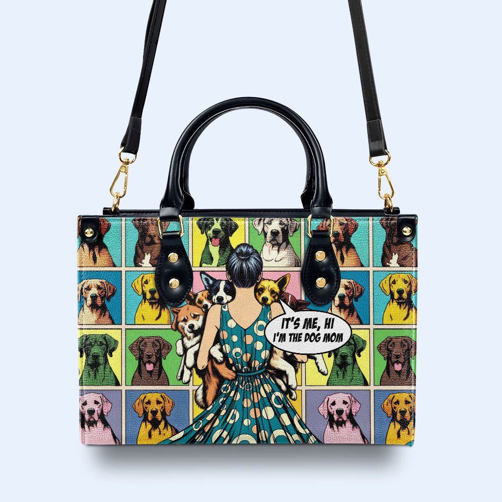 C'est moi, salut, je suis la maman du chien - Sac à main en cuir personnalisé - MM32