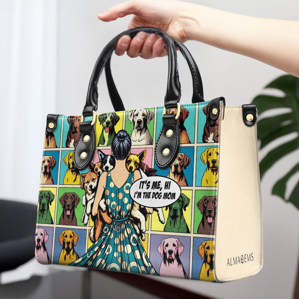 C'est moi, salut, je suis la maman du chien - Sac à main en cuir personnalisé - MM32