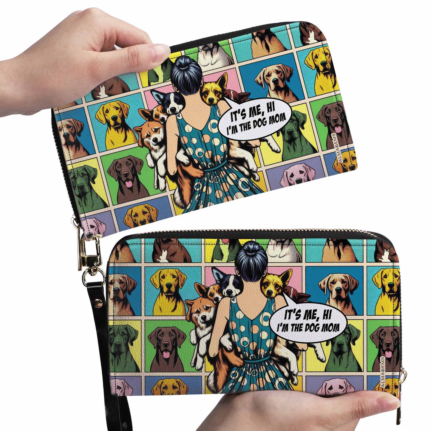Dog Mom - Portefeuille en cuir pour femme, idéal pour les amoureux des chiens - MM32WL
