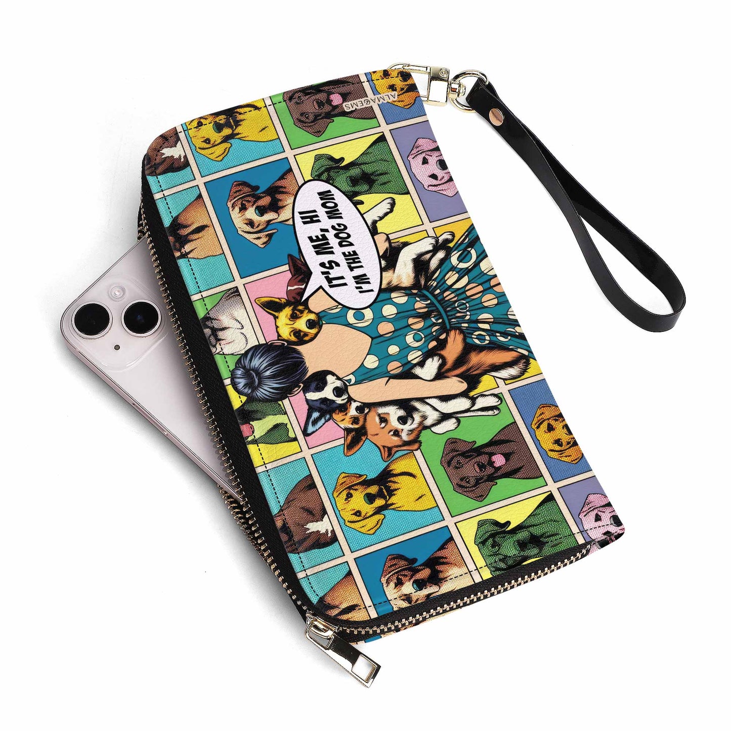 Dog Mom - Portefeuille en cuir pour femme, idéal pour les amoureux des chiens - MM32WL