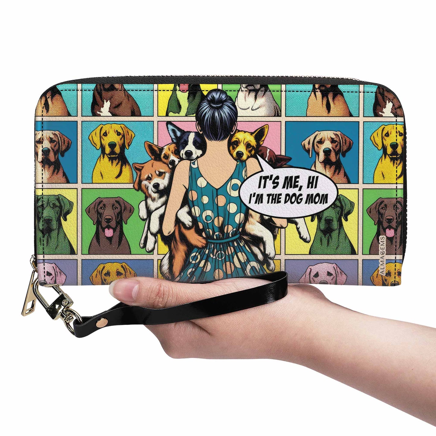 Dog Mom - Portefeuille en cuir pour femme, idéal pour les amoureux des chiens - MM32WL